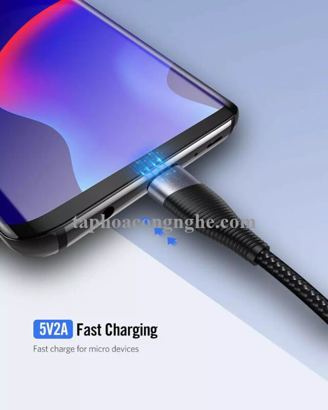 Ugreen 50872 0.5M màu Xám Cáp sạc truyền dữ liệu USB 2.0 sang MICRO USB đầu mạ thiếc ED017 30050872